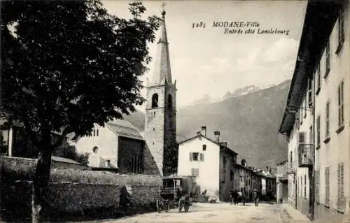 Ak Modane Savoie, entree cote Lanslebourg