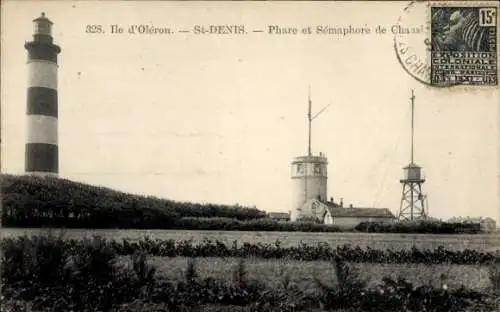 Ak Saint Denis Ile d'Oléron Charente Maritime, Leuchtturm, Semaphore