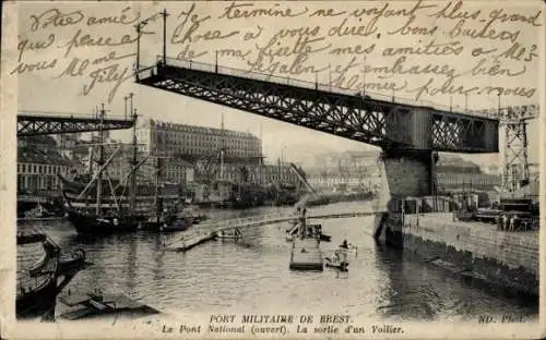 Ak Brest Finistère, Le Pont National, Voilier