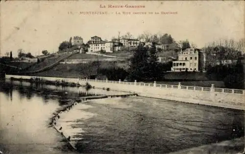 Ak Montréjeau Haute Garonne, Rive gauche de la Garonne