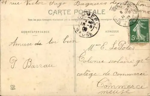 Ak Luchon Haute Garonne, Vallee du Lys, Cour de l'Hotellerie