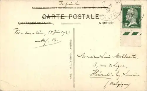 Ak Vic sur Cère Cantal, Pas de la Cere, Passerelle