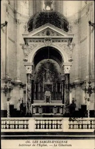 Ak Les Sables d'Olonne Vendée, Interieur de l'Eglise, Le Ciborium