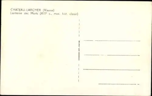 Ak Chateau Larcher Vienne, Lanterne des Morts