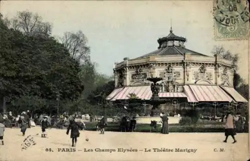 Ak Paris VIIIe Élysée, Champs-Elysées, Theater Marigny