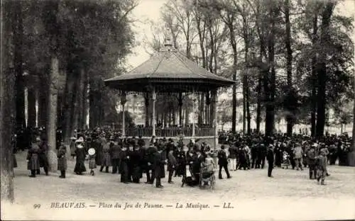 Ak Beauvais Oise, Place du Jeu de Paume, Musik