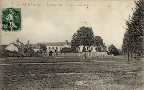 Ak Beauvais Oise, Hotel-Dieu, vue d'ensemble