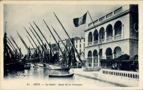 Ak Sète Cette Hérault, La Sante, Quai de la Consigne