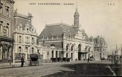 Ak Valenciennes Nord, Bahnhof Front