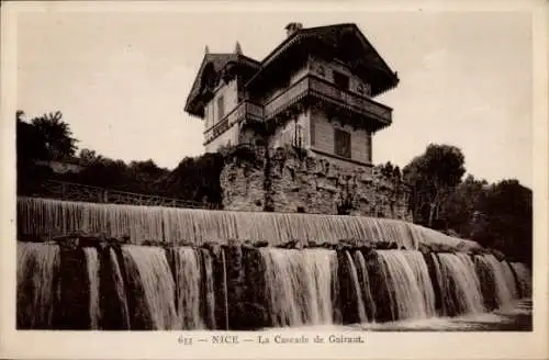 Ak Nice Nizza Alpes Maritimes, La Cascade de Gairaut