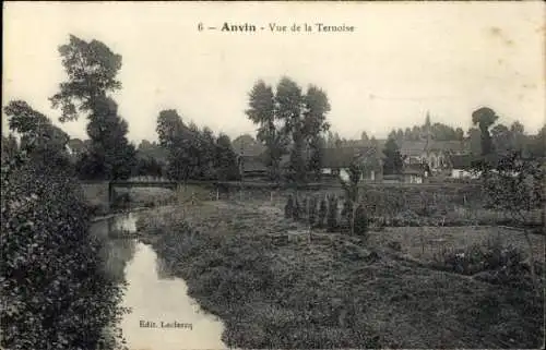 Ak Anvin Pas de Calais, Vue de la Ternoise