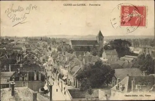 Ak Cosne Cours sur Loire Nièvre, Panorama