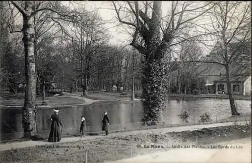 Ak Le Mans Sarthe, Jardin des Plantes, Les Bords du Lac