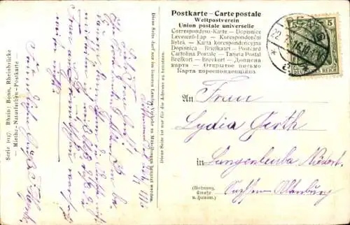 Ak Bonn am Rhein, Rheinbrücke