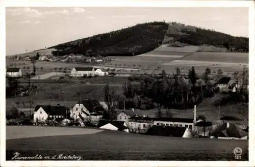 Ak Hainewalde in Sachsen, Panorama, Breiteberg mit Dr. Heinke Turm