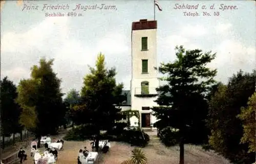 Ak Sohland an der Spree Lausitz, Prinz Friedrich August Turm