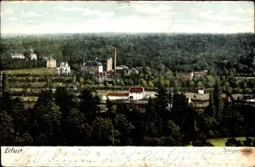 Ak Erfurt in Thüringen, Steigerwald, Panorama vom Ort