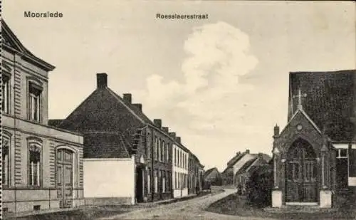 Ak Moorslede Westflandern, Roeselaerestraat, Straßenpartie