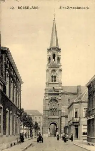 Ak Roeselare Roeselaere Rousselare Roulers Westflandern, Sankt Armandus Kirche