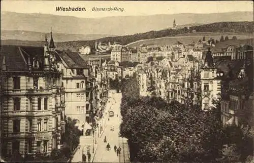 Ak Wiesbaden in Hessen, Bismarckring