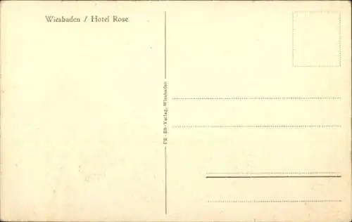 Ak Wiesbaden in Hessen, Innenansicht, Hotel Rose, Halle