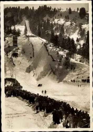 Ak Garmisch Partenkirchen in Oberbayern, Große Olympiaschanze, Skispringen, Skisprungschanze