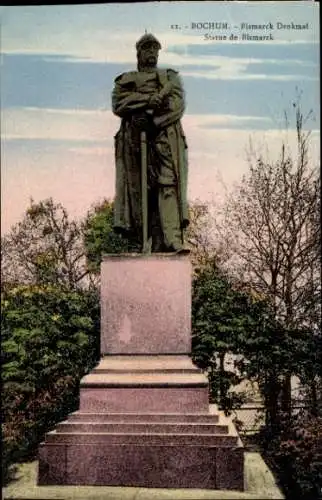 Ak Bochum im Ruhrgebiet, Bismarck Denkmal