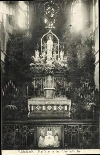 Ak Mönchengladbach am Niederrhein, Albertuskirche, Mai-Altar