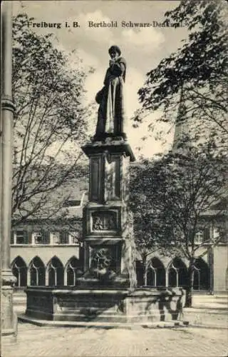 Ak Freiburg im Breisgau, Berthold Schwarz-Denkmal