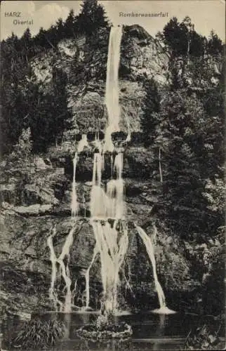 Ak Oker Goslar am Harz, Okertal, Romkerwasserfall