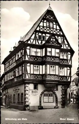 Ak Miltenberg am Main Unterfranken, Hotel Riesen