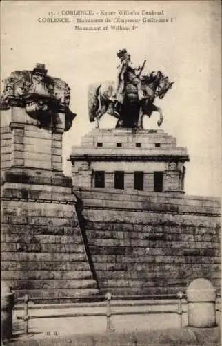 Ak Koblenz am Rhein, Kaiser Wilhelm Denkmal