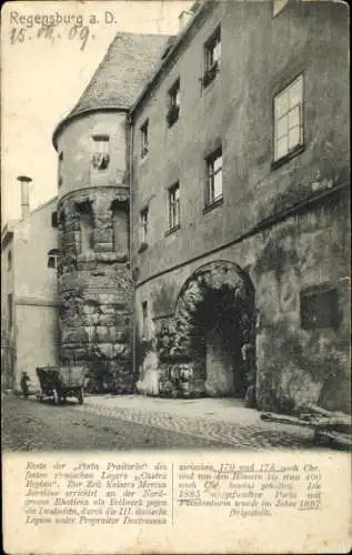 Ak Regensburg an der Donau Oberpfalz, Reste d. Porta Praitoria