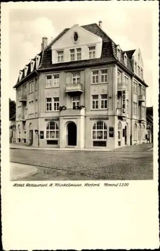 Ak Herford, Blick auf das Hotel Restaurant, Bes. H. Winkelmann