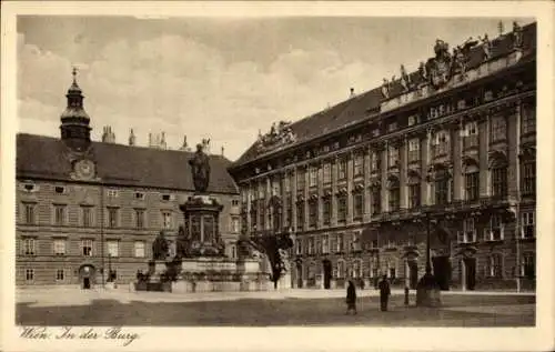 Ak Wien 1 Innere Stadt, In der Burg, Kaiser Franz Denkmal