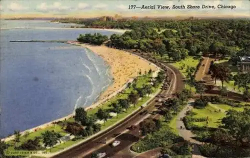 Ak Chicago Illinois USA, Gesamtansicht des South Shore Drive