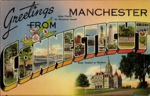 Ak Manchester Connecticut USA, Staatskapitol in Hartford