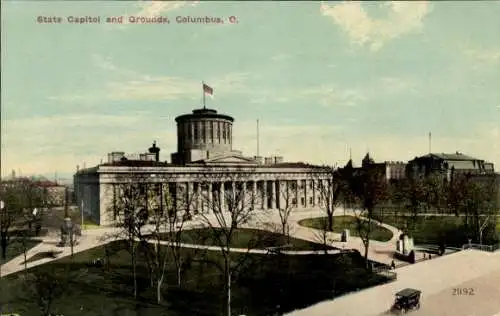 Ak Columbus Ohio USA, State Capitol und Gelände