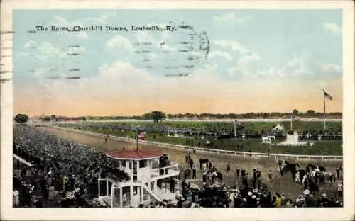 Ak Louisville Kentucky USA, Die Rennen, Churchill Downs