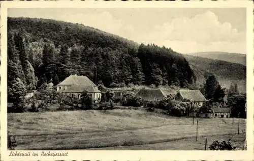 Ak Lichtenau Lohr im Spessart Unterfranken, Gasthaus Hochspessart