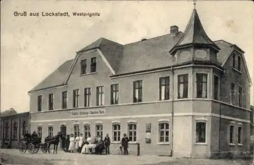 Ak Lockstädt Putlitz in der Prignitz, Gasthof Erholung, Kutsche