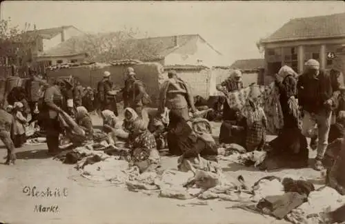 Foto Ak Prilep Mazedonien, Straßenhändler, Markt