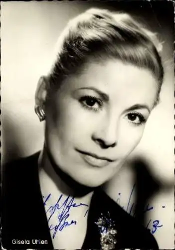 Ak Schauspielerin Gisela Uhlen, Portrait, Autogramm