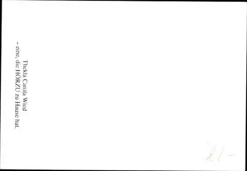 Ak Schauspielerin Thekla Carola Wied, Portrait, Autogramm