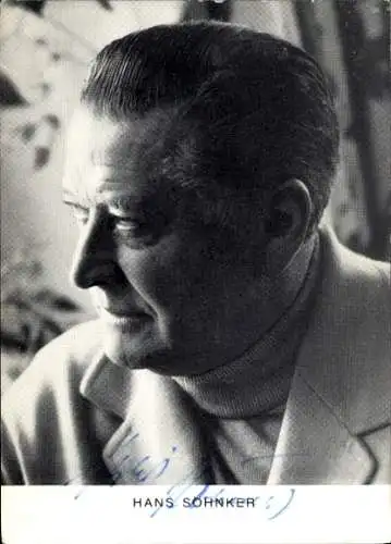 Ak Schauspieler Hans Söhnker, Portrait, Autogramm