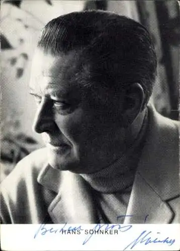 Ak Schauspieler Hans Söhnker, Portrait, Autogramm