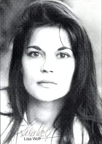 Ak Schauspielerin Lisa Wolf, Portrait, Autogramm