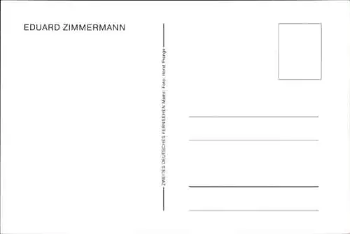 Ak Schauspieler Eduard Zimmermann, Portrait, Autogramm, Serie Aktenzeichen XY ungelöst