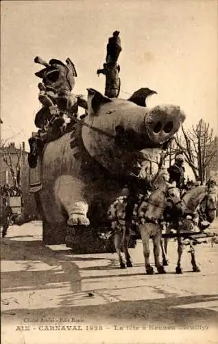 Ak Neuilly sur Seine Hauts de Seine, Aix, Carnaval 1928