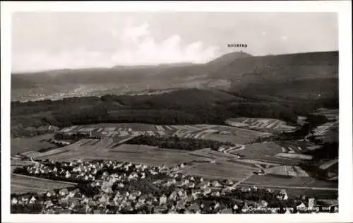 Ak Gomaringen Baden Württemberg, Fliegeraufnahme, Rossberg